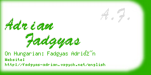 adrian fadgyas business card